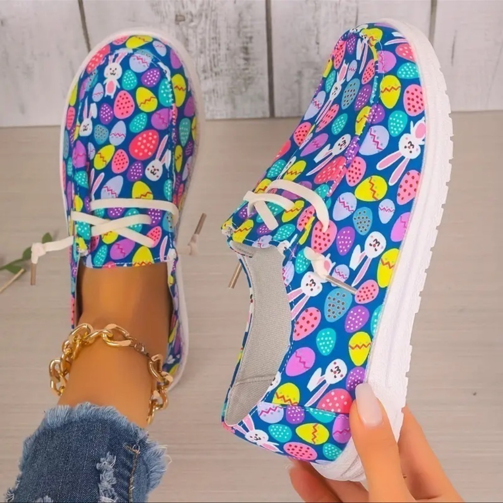 Easter Canvas Lace Up Shoes - Picture 7 of 7